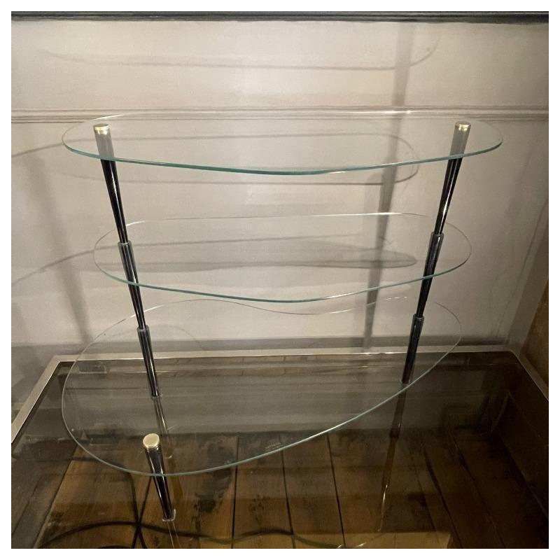 EDOARDO PAOLI, salontafel met 3 planken / winkeldisplay, 1950s