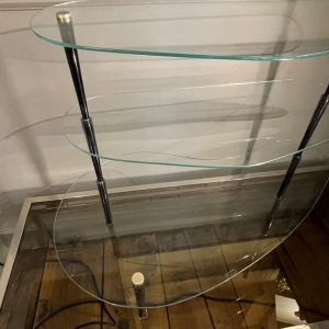 EDOARDO PAOLI, salontafel met 3 planken / winkeldisplay, 1950s