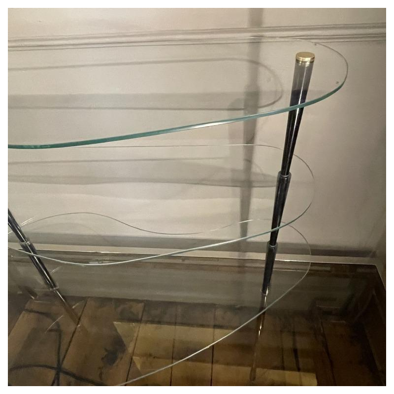 EDOARDO PAOLI, salontafel met 3 planken / winkeldisplay, 1950s