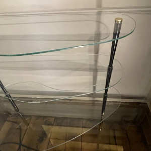 EDOARDO PAOLI, salontafel met 3 planken / winkeldisplay, 1950s