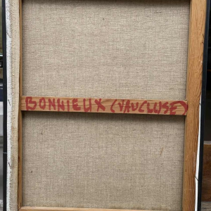 René DERHET (1941-2017): BONNIEUX-VAUCLUSE hst 50x40 cm