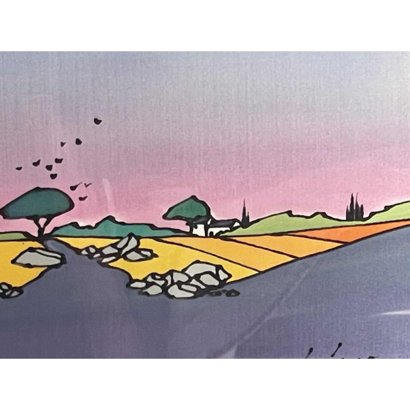 Bruno DELVIGNE watercolour on silk