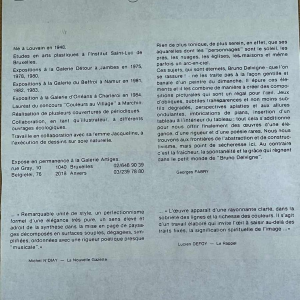 Bruno DELVIGNE aquarelle sur soie