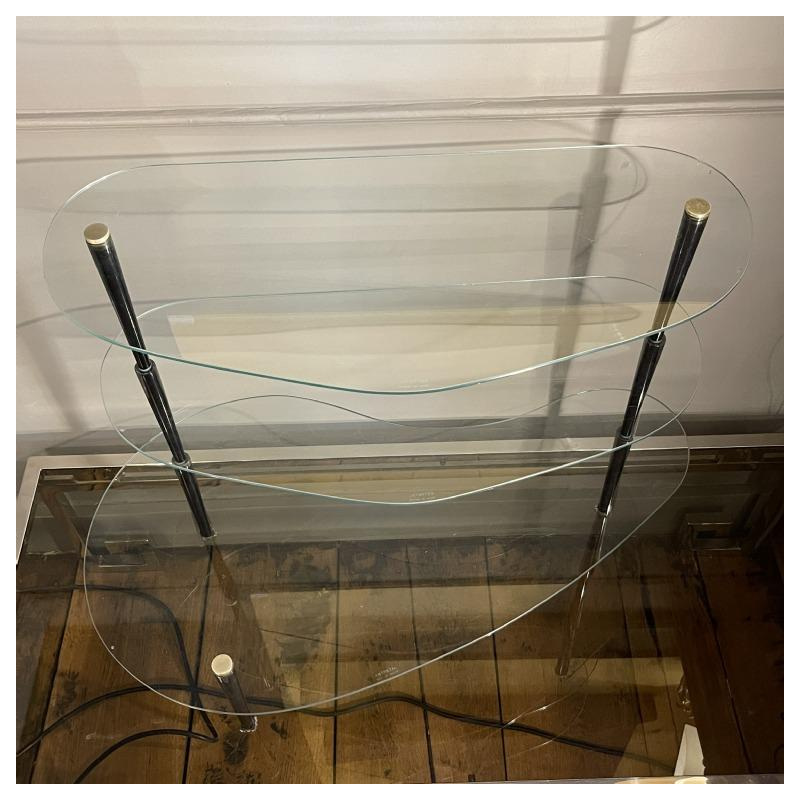 EDOARDO PAOLI, Table Basse / Pre´sentoir Magasin à 3 étagères, 1950s