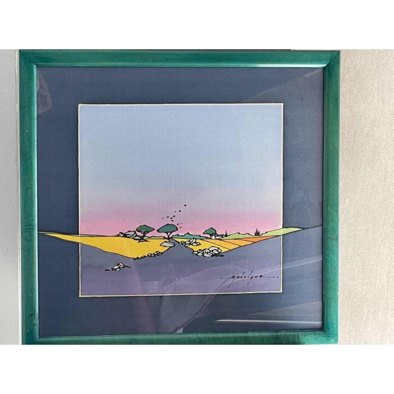 Bruno DELVIGNE watercolour on silk