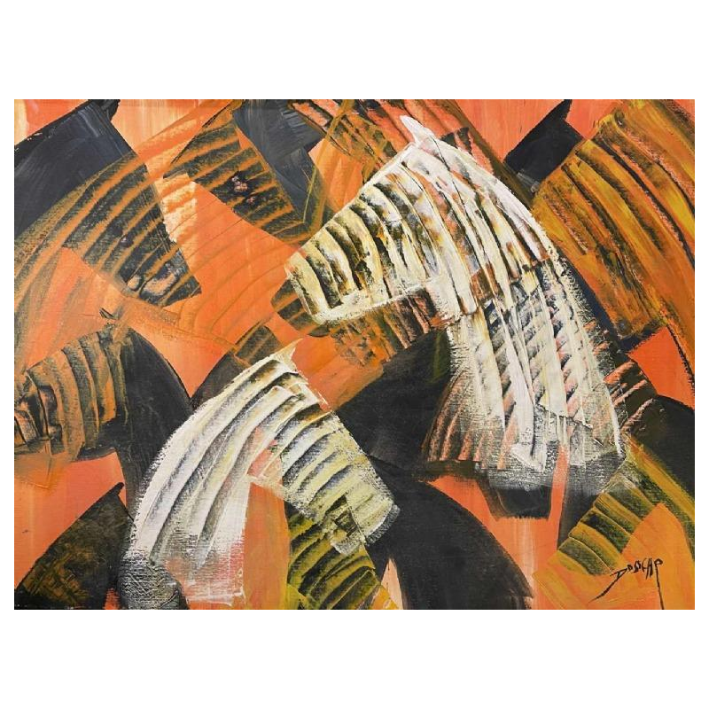 Jean-Luc DOSSCHE (1955-) huile sur toile marouflée