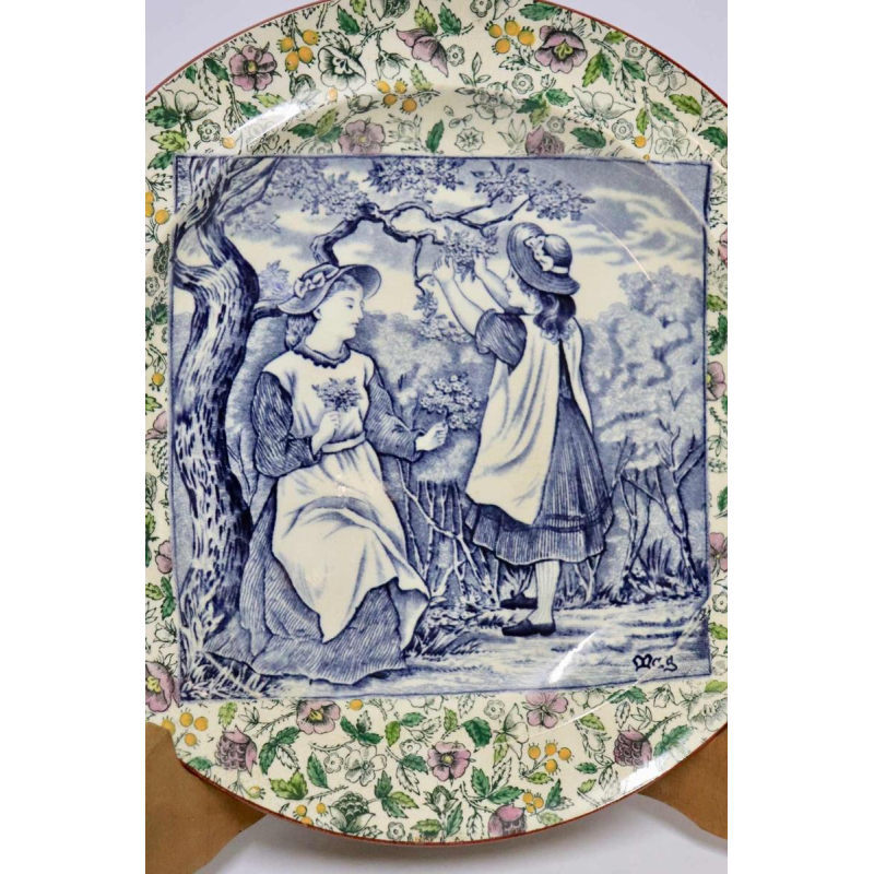 Helen Miles - Wedgwood - Earthenware plate - May tile - 1882