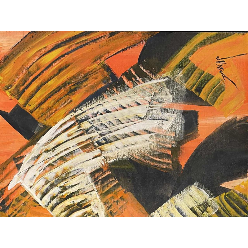 Jean-Luc DOSSCHE (1955-) huile sur toile marouflée