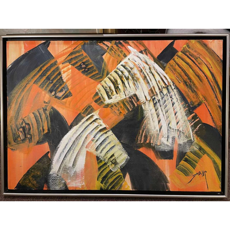 Jean-Luc DOSSCHE (1955-) huile sur toile marouflée