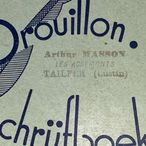 Arthur Masson - autograaf kladblok - ca 1948