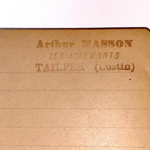 Arthur Masson - autograph draft notebook - ca 1948