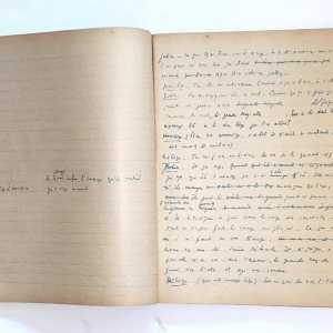 Arthur Masson - cahier de brouillon manuscrit autographe - ca 1948