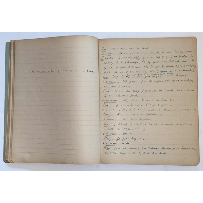 Arthur Masson - cahier de brouillon manuscrit autographe - ca 1948