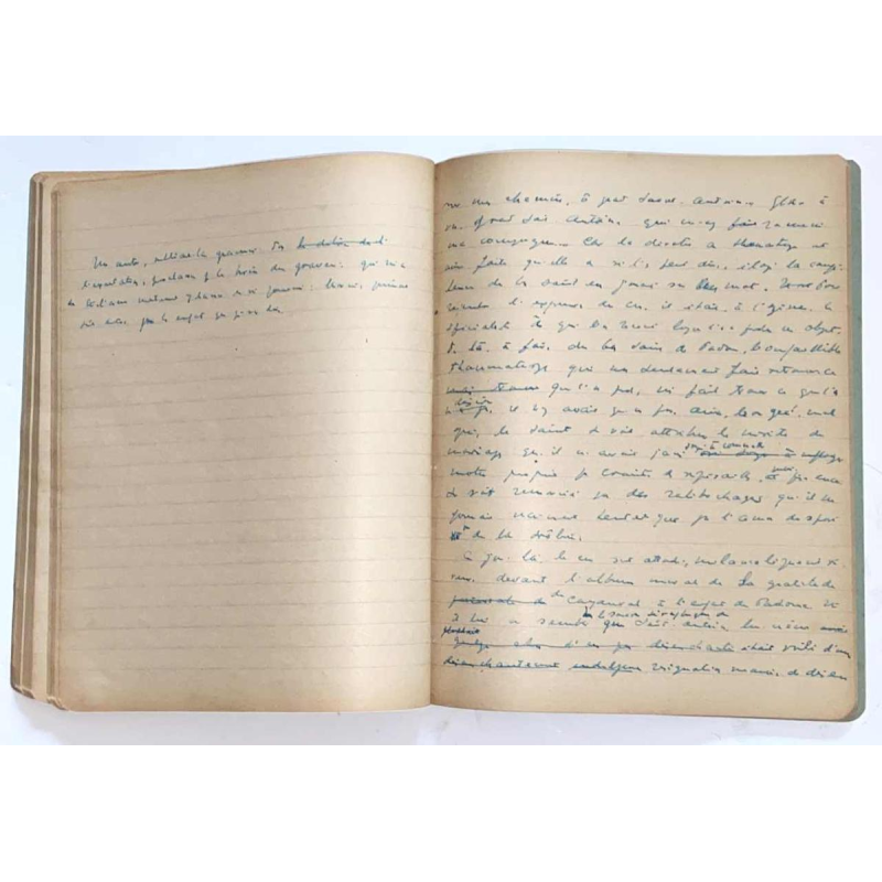 Arthur Masson - cahier de brouillon manuscrit autographe - ca 1948