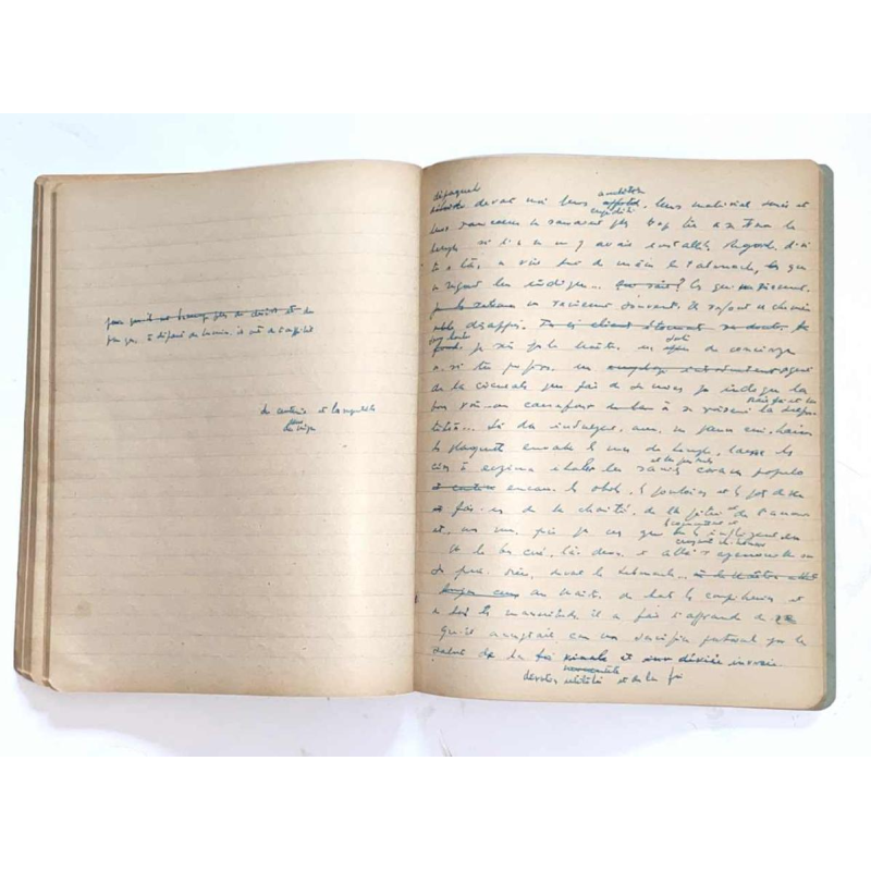 Arthur Masson - autograph draft notebook - ca 1948