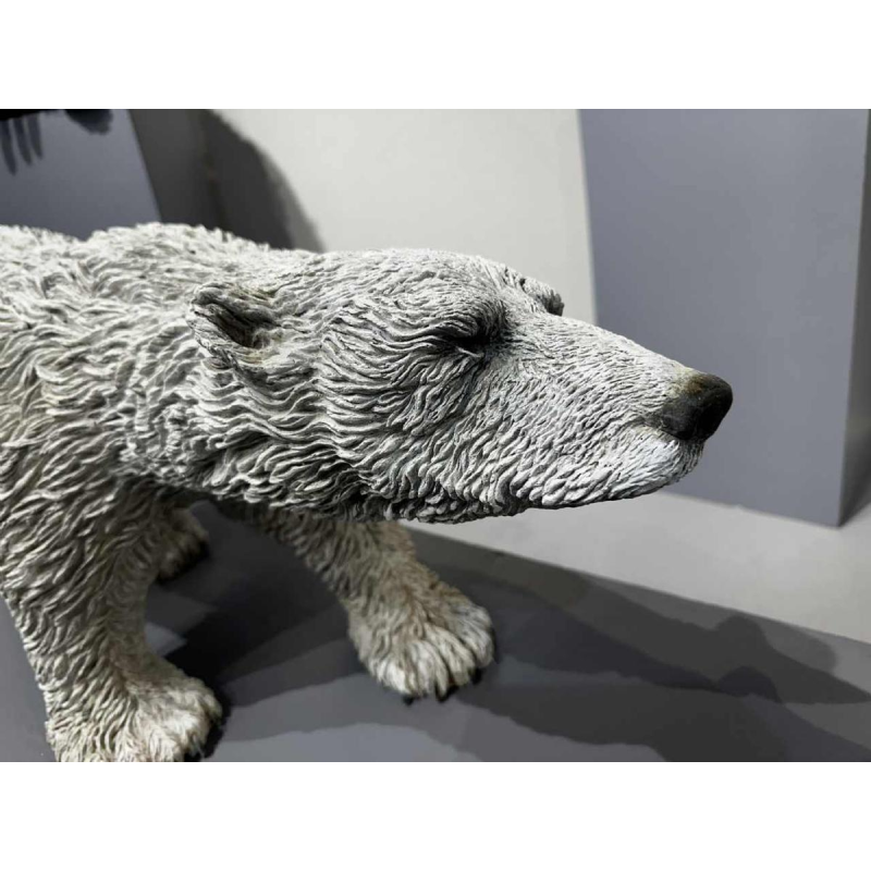 Bernard & Arnaud Bessoud Polar Bear patinated bronze animal sculpture, 21st century