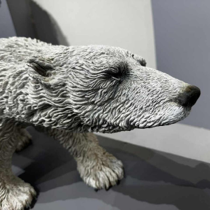 Bernard & Arnaud Bessoud 'Ours Polaire' sculpture animalière en bronze patiné, XXIe s