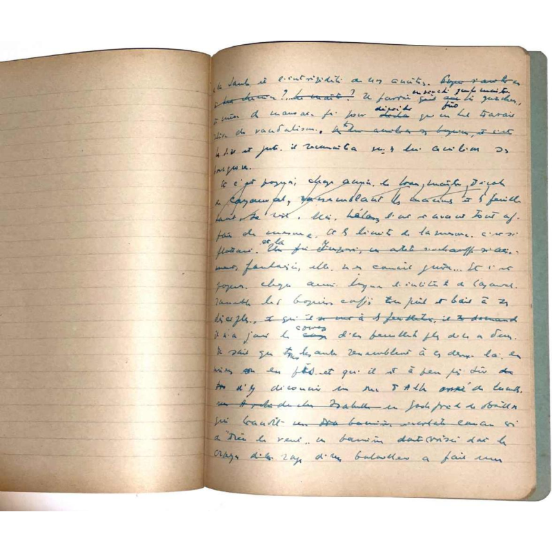 Arthur Masson - cahier de brouillon manuscrit autographe - ca 1948