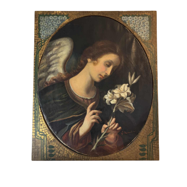 After Carlo Dolci The Annunciation oil on canvas, painting italian school, Tuscany 19th century
