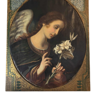 After Carlo Dolci The Annunciation oil on canvas, painting italian school, Tuscany 19th century