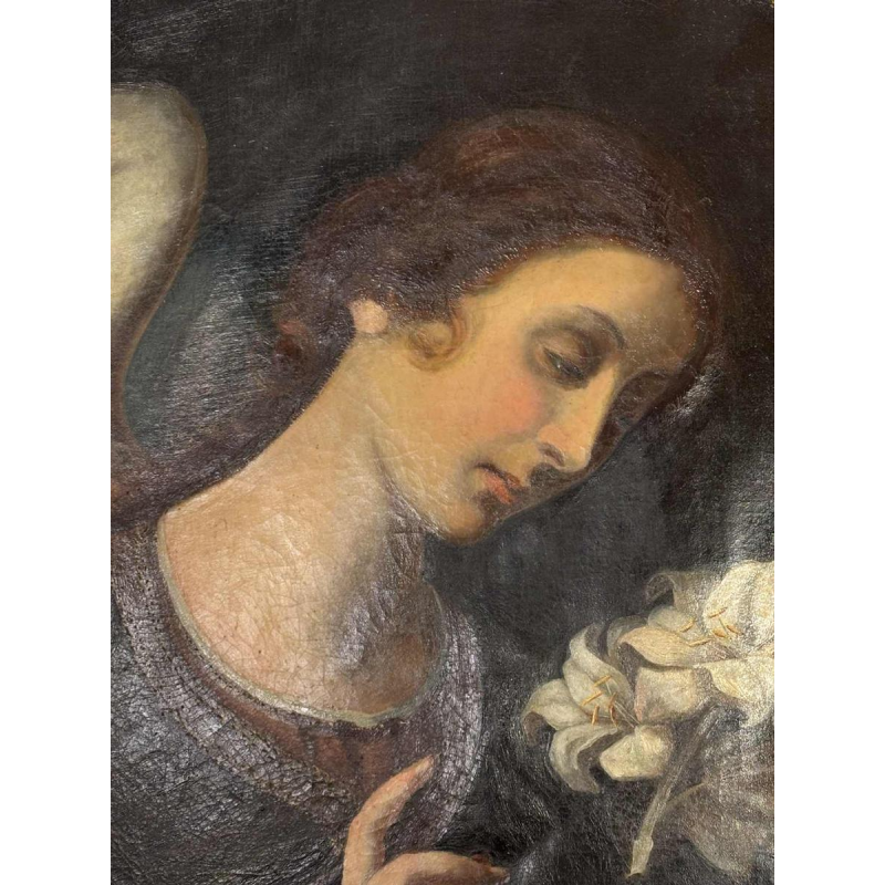 After Carlo Dolci The Annunciation oil on canvas, painting italian school, Tuscany 19th century