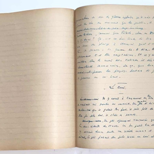 Arthur Masson - cahier de brouillon manuscrit autographe - ca 1948