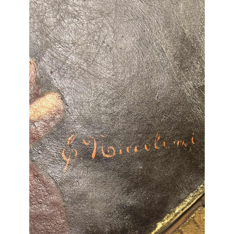 After Carlo Dolci The Annunciation oil on canvas, painting italian school, Tuscany 19th century