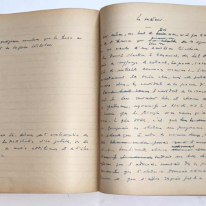 Arthur Masson - cahier de brouillon manuscrit autographe - ca 1948