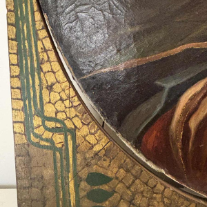 D'après Carlo Dolci 'L'Annonciation' tableau huile sur toile, école italienne, Toscane 19ème siècle