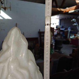 Nubische toorts vloerlamp, bronzen sculptuur, ca 1970