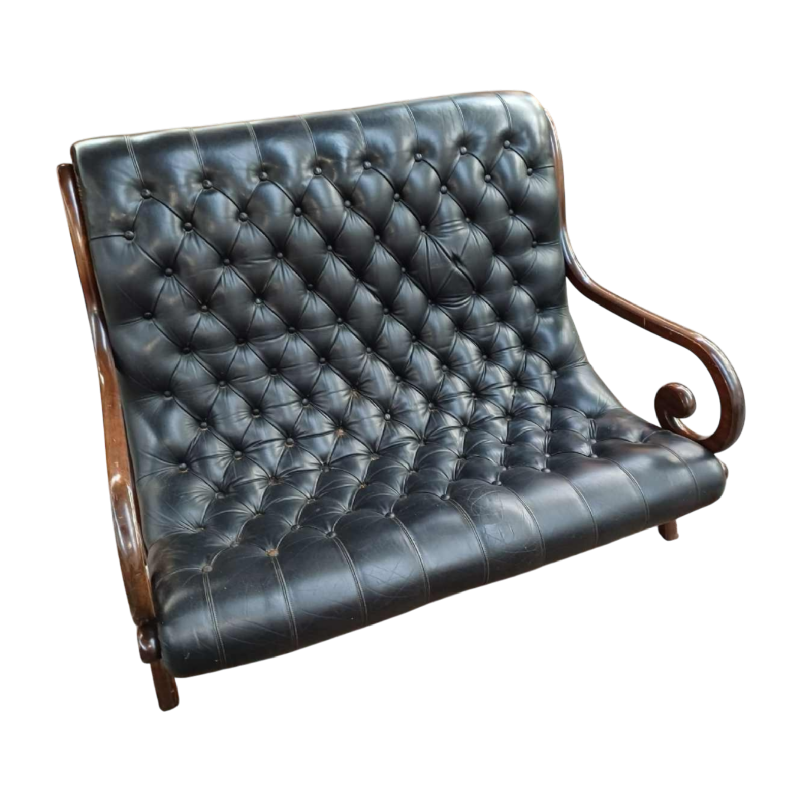 Chesterfield canapé 2 places et 2 rocking chair, ca 1960