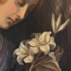 After Carlo Dolci The Annunciation oil on canvas, painting italian school, Tuscany 19th century