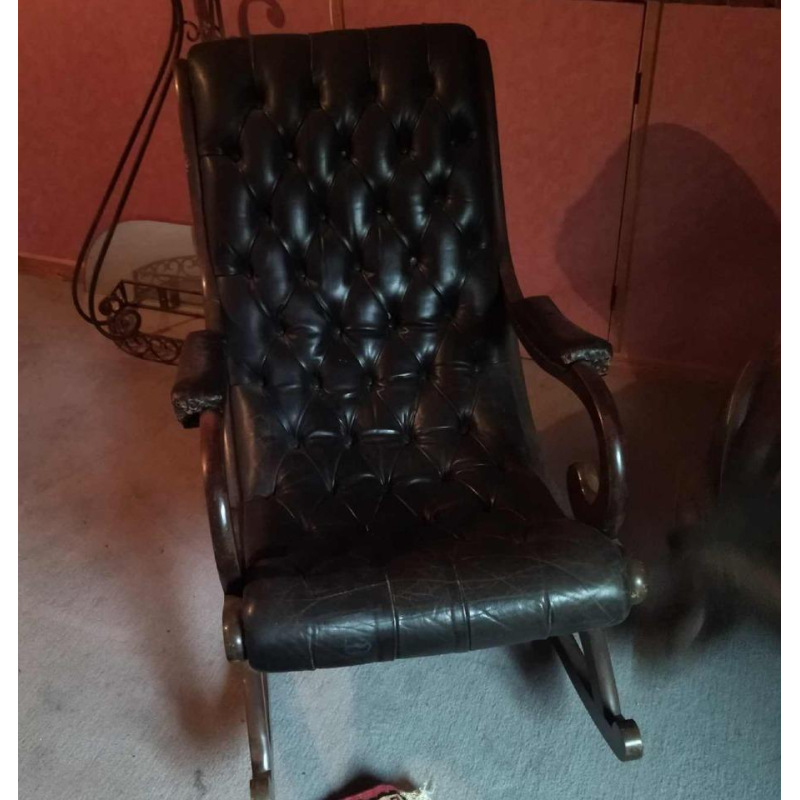 Chesterfield 2-seater sofa and 2 Rocking Chairs, ca 1960