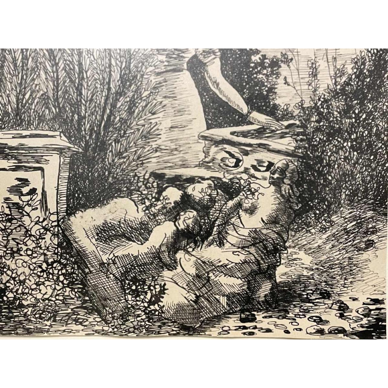 Yvonne PERIN (1905-1967) ink drawing