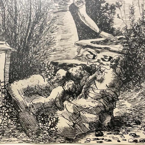 Yvonne PERIN (1905-1967) ink drawing