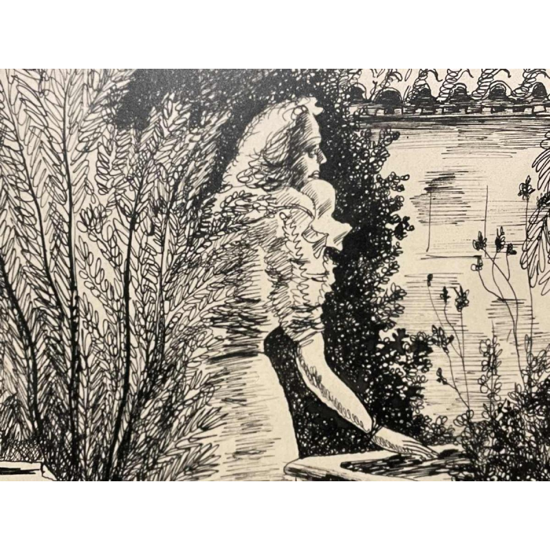 Yvonne PERIN (1905-1967) ink drawing