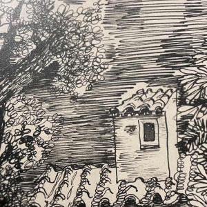 Yvonne PERIN (1905-1967) ink drawing