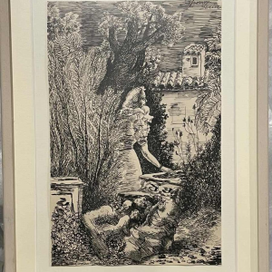 Yvonne PERIN (1905-1967) ink drawing