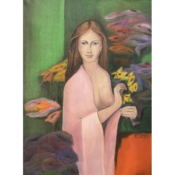 E. COHEN grande huile sur toile