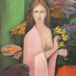 E. COHEN large oil on canvas