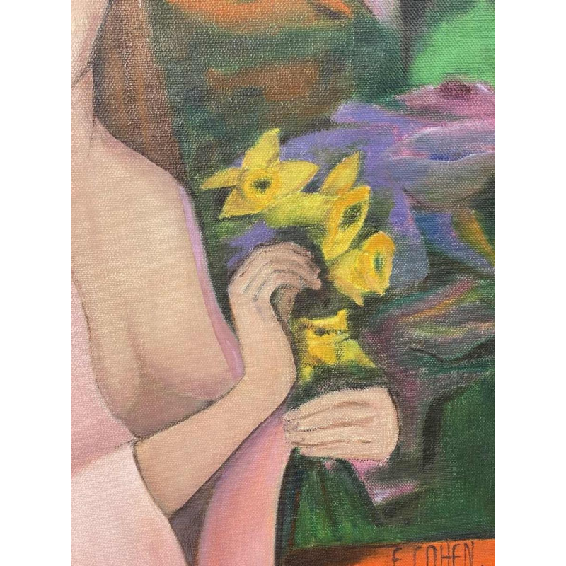 E. COHEN large oil on canvas