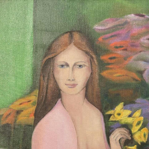 E. COHEN grote olieverf op doek