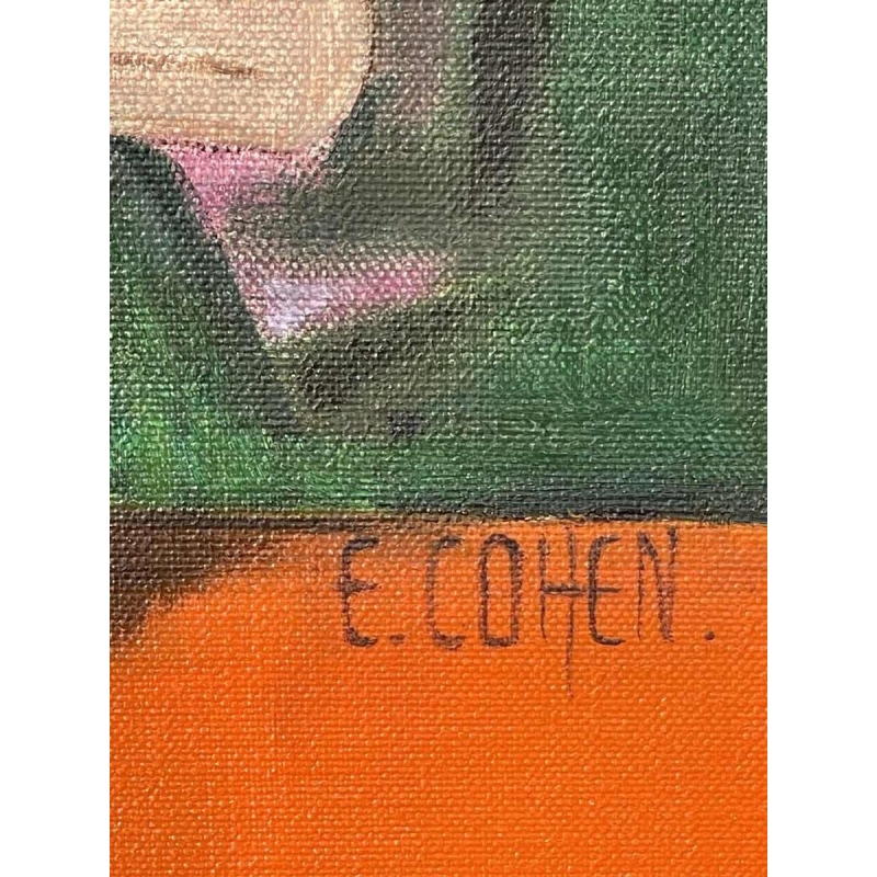 E. COHEN large oil on canvas