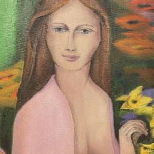 E. COHEN grote olieverf op doek