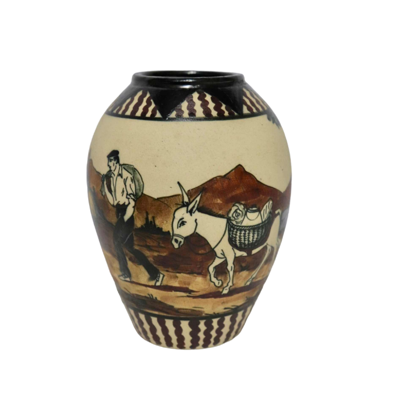Pedro Garcia de Diego - Ciboure - Art Deco Baskische vaas van geglazuurd steengoed - Frankrijk