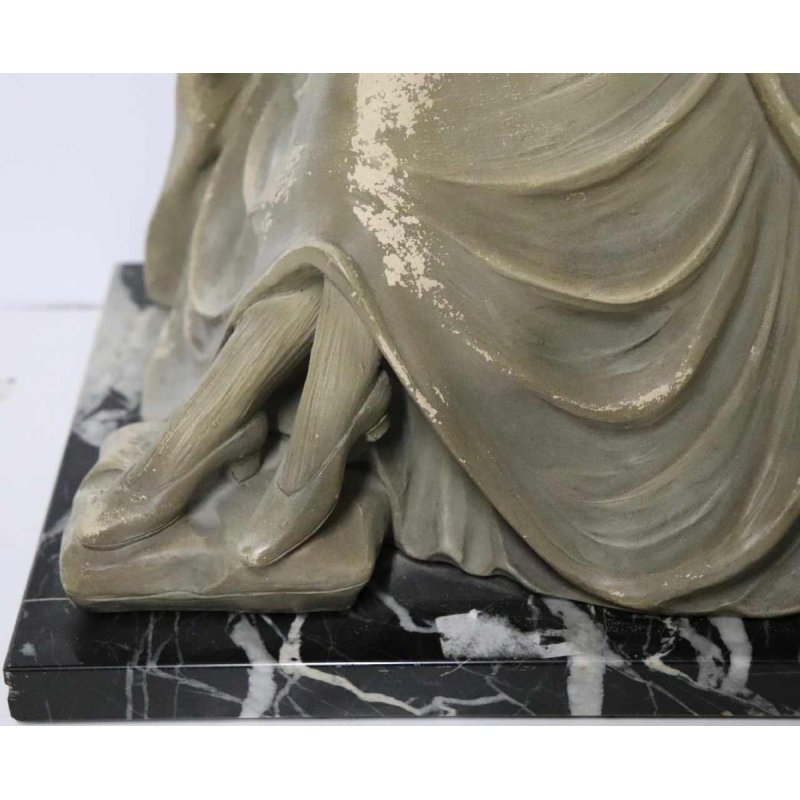 Antonio Carli, sculpture en terre cuite patinée 'femme avec son enfant' XXème siècle