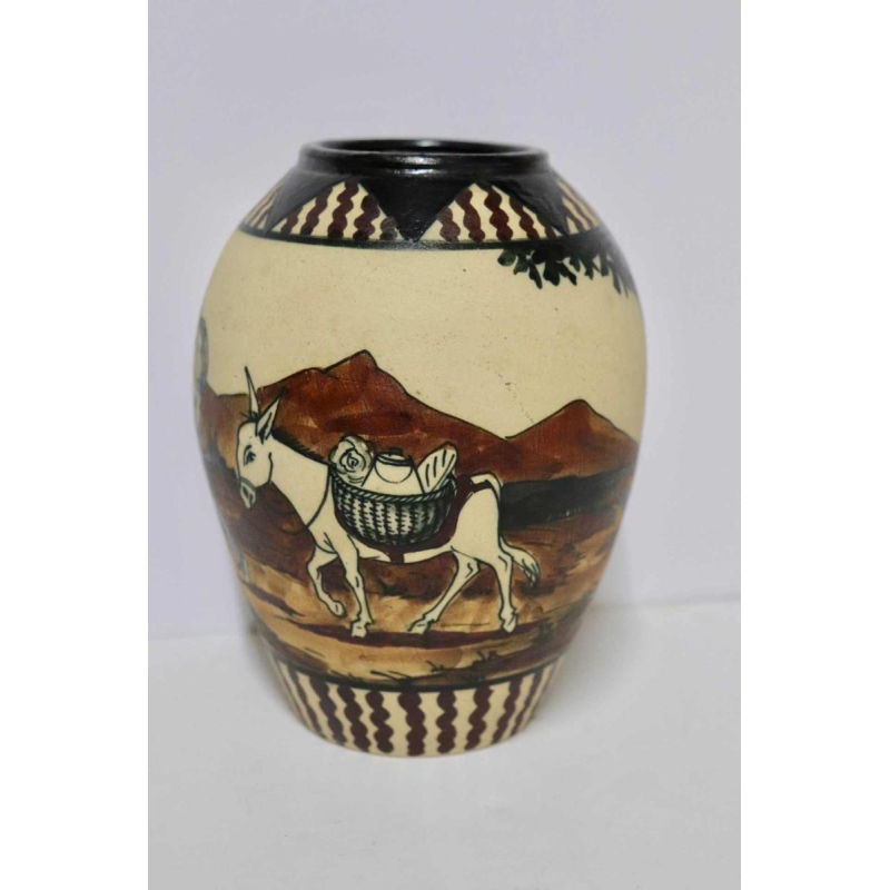 Pedro Garcia de Diego - Ciboure - Art Deco blazed stoneware Basque vase - France