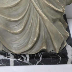 Antonio Carli, sculpture en terre cuite patinée 'femme avec son enfant' XXème siècle