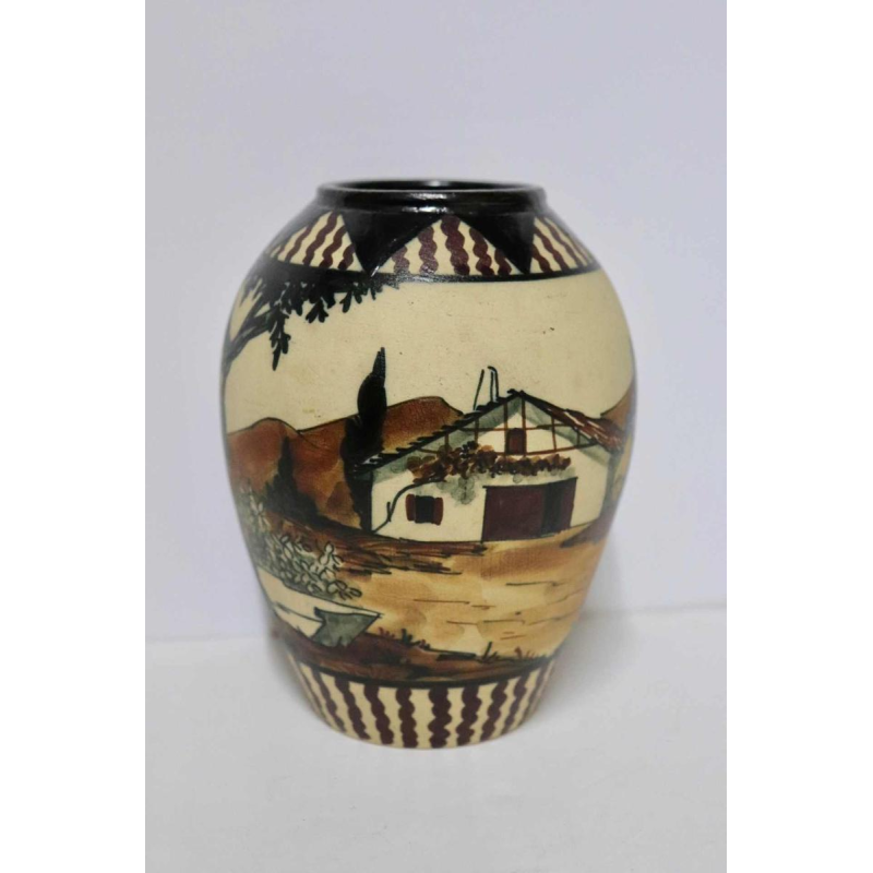 Pedro Garcia de Diego - Ciboure - Art Deco Baskische vaas van geglazuurd steengoed - Frankrijk
