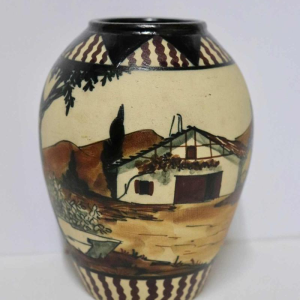 Pedro Garcia de Diego - Ciboure - Art Deco Baskische vaas van geglazuurd steengoed - Frankrijk